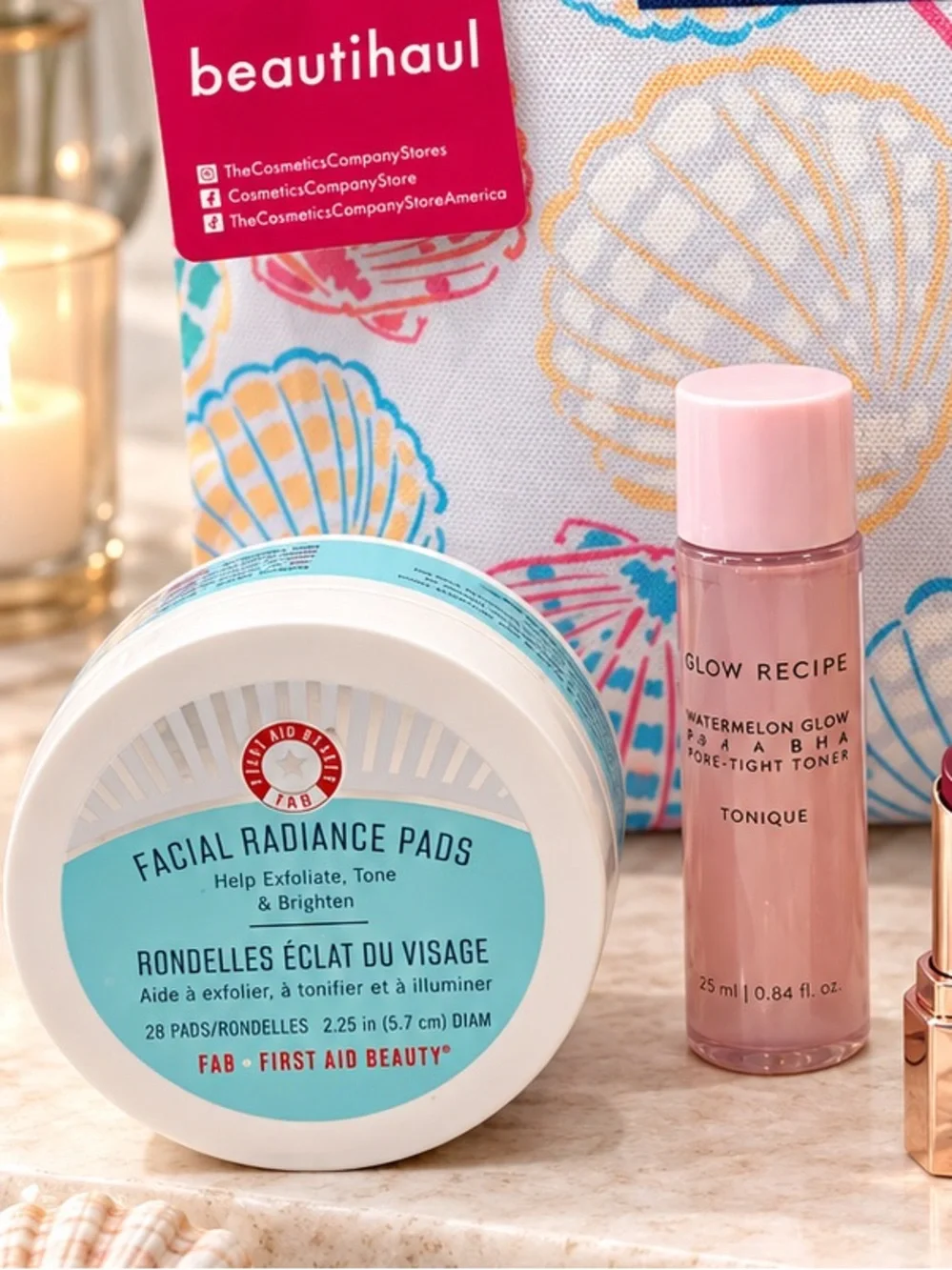 Beauty Bundle + Cosmetics Bag | Glow Recipe, Dr Dennis Gross, FAB